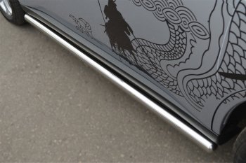 13 849 р. Защита порогов на Russtal (труба D63)  Mitsubishi Outlander  GF (2012-2014) (Защита порогов с закругленными торцами (вариант 3))  с доставкой в г. Калуга. Увеличить фотографию 4