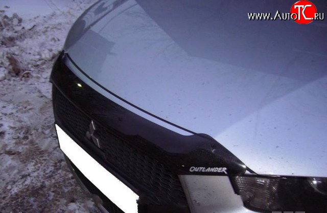 2 399 р. Дефлектор капота NovLine (короткий) Mitsubishi Outlander XL (CW)  рестайлинг (2010-2013)  с доставкой в г. Калуга
