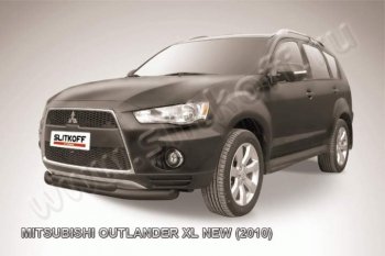 Защита переднего бампер Slitkoff Mitsubishi Outlander XL (CW)  рестайлинг (2010-2013)