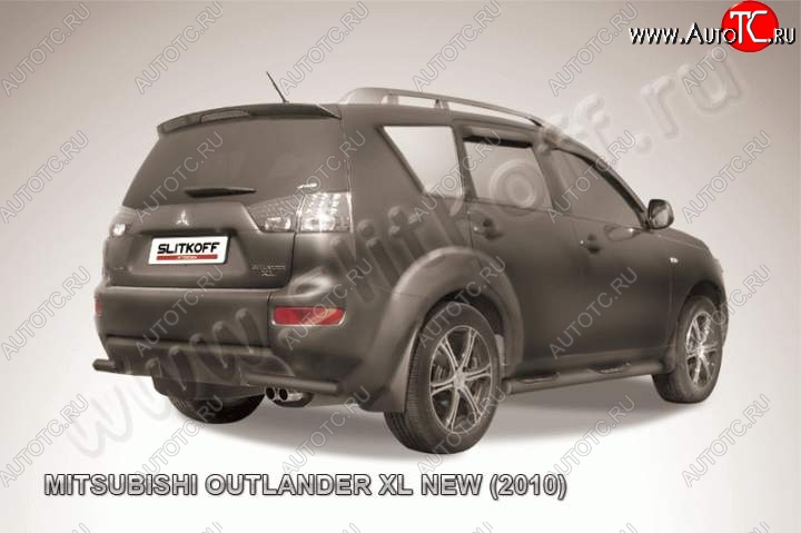 4 499 р. Уголки d57 Mitsubishi Outlander XL (CW)  рестайлинг (2010-2013) (Цвет: серебристый)  с доставкой в г. Калуга