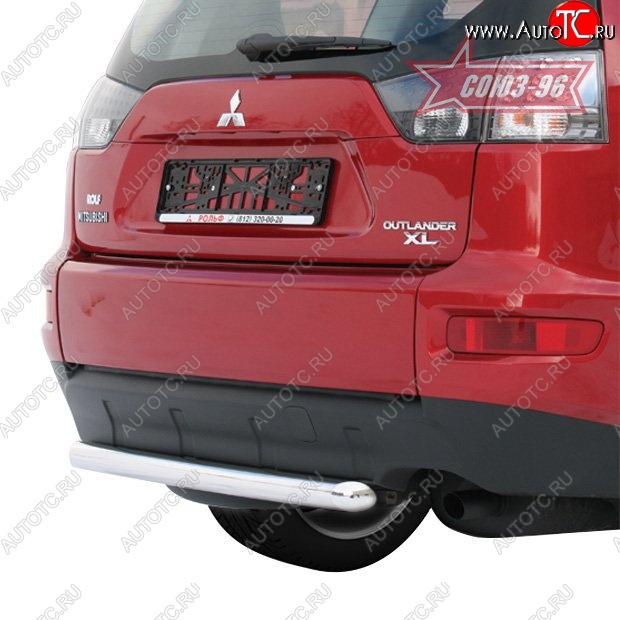 6 884 р. Защита заднего бампера Souz-96 (d60) Mitsubishi Outlander XL (CW)  рестайлинг (2010-2013)  с доставкой в г. Калуга