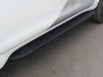 11 609 р. Порожки для ног (рестайлинг) Arbori Optima Black  Mitsubishi Outlander  GF (2014-2016)  с доставкой в г. Калуга. Увеличить фотографию 1