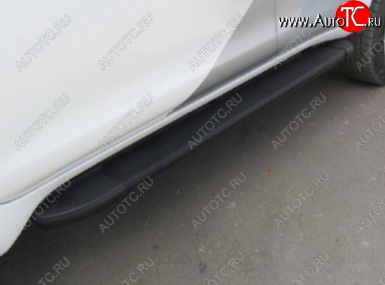 11 609 р. Порожки для ног (рестайлинг) Arbori Optima Black  Mitsubishi Outlander  GF (2014-2016)  с доставкой в г. Калуга