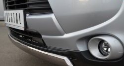 15 649 р. Защита переднего бампера (Ø75х42 мм, нержавейка) Russtal  Mitsubishi Outlander  GF (2012-2014)  с доставкой в г. Калуга. Увеличить фотографию 3
