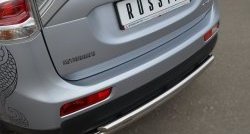 15 649 р. Защита заднего бампера (Ø63 и 42 мм, нержавейка) Russtal  Mitsubishi Outlander  GF (2012-2014)  с доставкой в г. Калуга. Увеличить фотографию 2