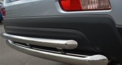 15 649 р. Защита заднего бампера (Ø63 и 42 мм, нержавейка) Russtal  Mitsubishi Outlander  GF (2012-2014)  с доставкой в г. Калуга. Увеличить фотографию 3