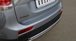 18 799 р. Защита заднего бампера (Ø76 и 42 мм, нержавейка) Russtal  Mitsubishi Outlander  GF (2012-2014)  с доставкой в г. Калуга. Увеличить фотографию 2