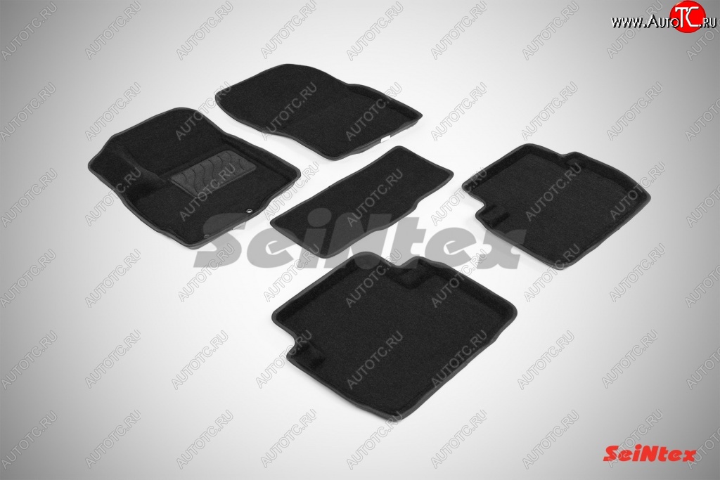 4 799 р. Износостойкие коврики в салон 3D Seintex (черн, компл)  Mitsubishi Outlander  GF (2012-2014)  с доставкой в г. Калуга
