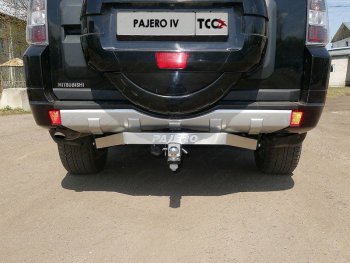 20 849 р. Фаркоп (тягово-сцепное устройство) TCC (надпись Pajero)  Mitsubishi Pajero ( 4 V90,  4 V80) (2006-2020) (Оцинкованный, шар E - нержавейка)  с доставкой в г. Калуга. Увеличить фотографию 1