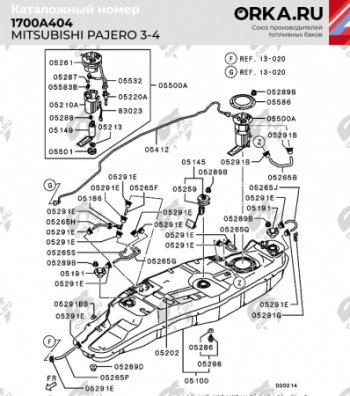 29 499 р. Бак топливный BAKPLAST (88 л., пластиковый / 3.4 дизель)  Mitsubishi Pajero ( 3 V70,  3 V60,  4 V90,  4 V80) (1999-2011)  с доставкой в г. Калуга. Увеличить фотографию 2