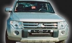 11 549 р. Накладка на передний бампер (Wagon) CT Mitsubishi Pajero 4 V90 дорестайлинг (2006-2011) (Неокрашенная)  с доставкой в г. Калуга. Увеличить фотографию 2