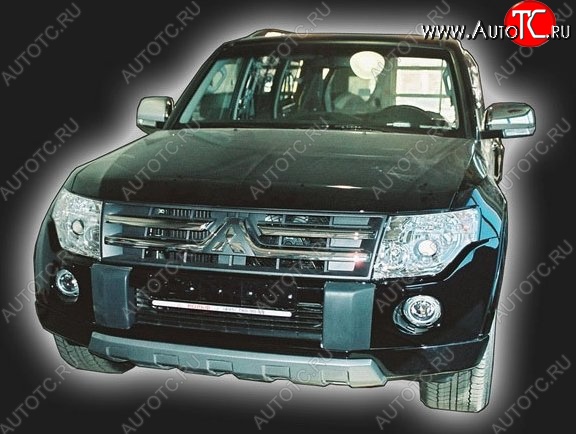 11 549 р. Накладка на передний бампер (Wagon) CT Mitsubishi Pajero 4 V90 дорестайлинг (2006-2011) (Неокрашенная)  с доставкой в г. Калуга