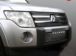 5 799 р. Декоративная вставка воздухозаборника дорестайлинг Berkut Mitsubishi Pajero 4 V90 дорестайлинг (2006-2011)  с доставкой в г. Калуга. Увеличить фотографию 1