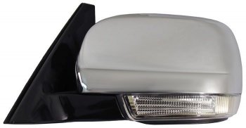 8 999 р. Боковое левое зеркало заднего вида SAT (складное, обогрев, поворот, 8 контактов, хром)  Mitsubishi Pajero ( 4 V90,  4 V80) (2006-2020) (Неокрашенное)  с доставкой в г. Калуга. Увеличить фотографию 1