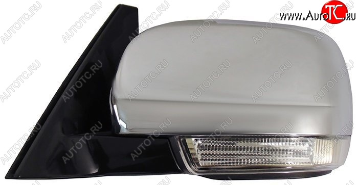 8 999 р. Боковое левое зеркало заднего вида SAT (складное, обогрев, поворот, 8 контактов, хром)  Mitsubishi Pajero ( 4 V90,  4 V80) (2006-2020) (Неокрашенное)  с доставкой в г. Калуга