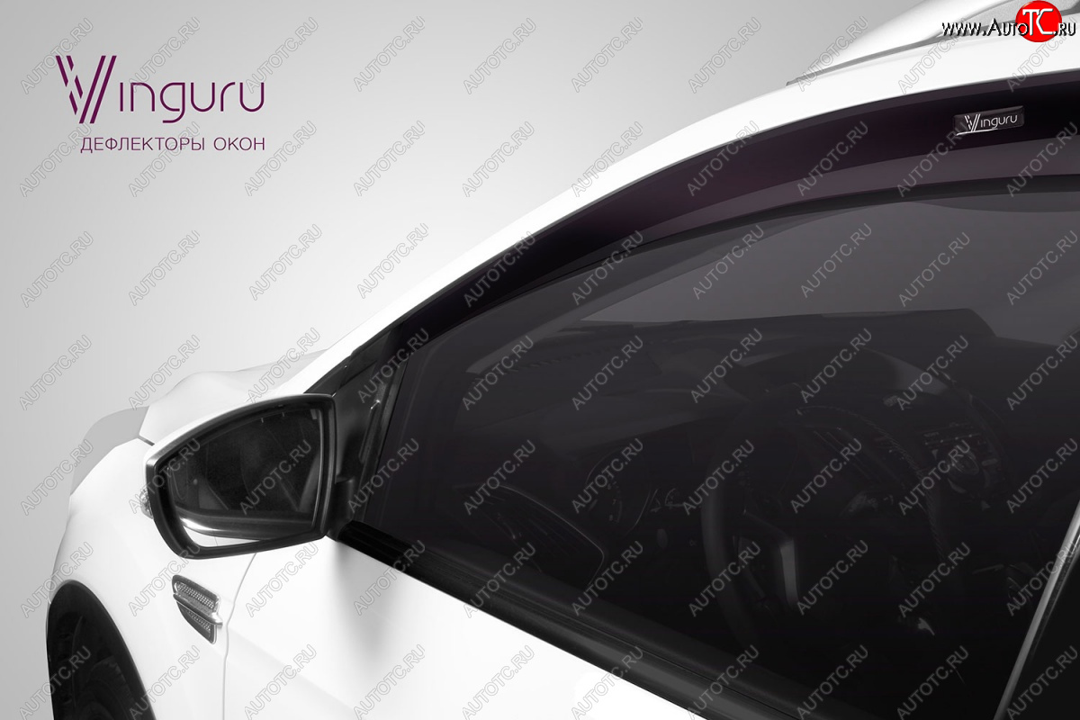 1 999 р. Дефлекторы окон Vinguru 5d Mitsubishi Pajero 4 V90 дорестайлинг (2006-2011)  с доставкой в г. Калуга