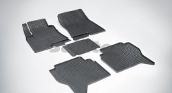 Износостойкие коврики в салон с рисунком Сетка SeiNtex Premium 4 шт. (резина) Mitsubishi Pajero 4 V90 дорестайлинг (2006-2011)