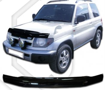 1 989 р. Дефлектор капота (H61-H77 5D, 1.8 л.) CA-Plastic  Mitsubishi Pajero iO (1998-2007) (Classic черный, Без надписи)  с доставкой в г. Калуга. Увеличить фотографию 1