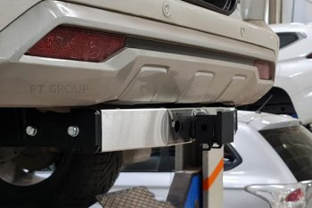 15 249 р. Фаркоп Petroil Tuning (съемный квадрат, с нержавеющей пластиной) Mitsubishi Pajero Sport 3 QF рестайлинг (2019-2022) (Без заглушки )  с доставкой в г. Калуга. Увеличить фотографию 5