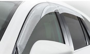 2 399 р. Дефлектора окон CA-Plastic  Mitsubishi Pajero Sport  3 QE (2015-2021) (Серия Art белая)  с доставкой в г. Калуга. Увеличить фотографию 2