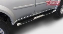 14 669 р. Защита порогов с проступью Souz-96 (d76)  Mitsubishi Pajero Sport  3 QE (2015-2021)  с доставкой в г. Калуга. Увеличить фотографию 1