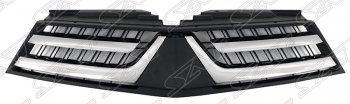 7 399 р. Решётка радиатора (рестайлинг) SAT Mitsubishi Pajero Sport 3 PB рестайлинг (2013-2017) (Неокрашенная)  с доставкой в г. Калуга. Увеличить фотографию 1
