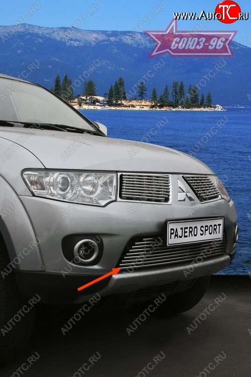 5 084 р. Декоративный элемент воздухозаборника Souz-96 (d10-9) Mitsubishi Pajero Sport 2 PB дорестайлинг (2008-2013)  с доставкой в г. Калуга