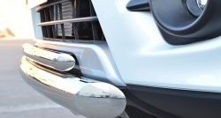18 799 р. Защита переднего бампера (2 трубыØ76 и 42 мм, нержавейка) Russtal Mitsubishi Pajero Sport 3 PB рестайлинг (2013-2017)  с доставкой в г. Калуга. Увеличить фотографию 3