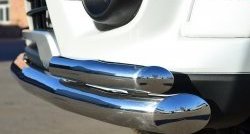 15 649 р. Защита переднего бампера (2 трубыØ63 и 42 мм, нержавейка) Russtal  Mitsubishi Pajero Sport  3 PB (2013-2017)  с доставкой в г. Калуга. Увеличить фотографию 3