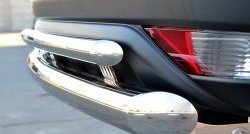 18 799 р. Защита заднего бампера (Ø76 и 42 мм, нержавейка) Russtal  Mitsubishi Pajero Sport  3 PB (2013-2017)  с доставкой в г. Калуга. Увеличить фотографию 3