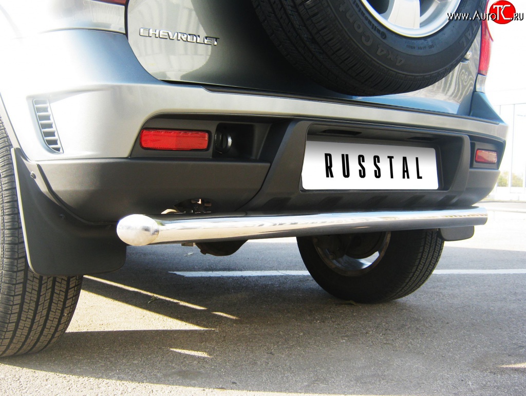 5 999 р. Защита заднего бампера (Ø63 мм, нержавейка, Bertone) Russtal  Chevrolet Niva  2123 (2009-2020), Лада 2123 (Нива Шевроле) (2009-2021)  с доставкой в г. Калуга