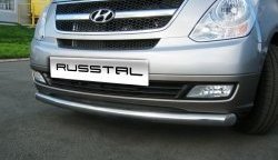 15 649 р. Одинарная защита переднего бампера Russtal 76 мм  Hyundai Starex/Grand Starex/H1  2 TQ (2007-2018)  с доставкой в г. Калуга. Увеличить фотографию 4