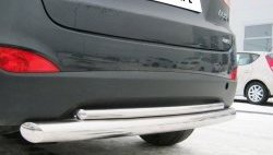 18 799 р. Защита заднего бампера (Ø76 и 42 мм, нержавейка) Russtal  Hyundai IX35  1 LM (2009-2018)  с доставкой в г. Калуга. Увеличить фотографию 1
