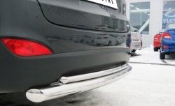18 799 р. Защита заднего бампера (Ø76 и 42 мм, нержавейка) Russtal  Hyundai IX35  1 LM (2009-2018)  с доставкой в г. Калуга. Увеличить фотографию 2
