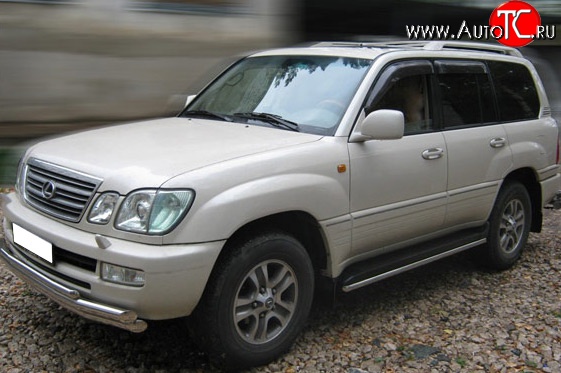 13 199 р. Защита порогов (Ø42 мм, нержавейка) SLITKOFF  Lexus LX470  J100 (1998-2002) дорестайлинг  с доставкой в г. Калуга