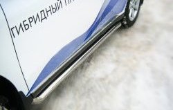 17 799 р. Защита порогов Russtal из круглой трубы диаметром 76 мм  Lexus RX ( 350,  450H,  270) (2008-2012)  с доставкой в г. Калуга. Увеличить фотографию 1