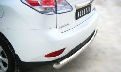 13 649 р. Защита заднего бампера (Ø76 мм, нержавейка) Russtal  Lexus RX ( 350,  450H,  270) (2008-2012)  с доставкой в г. Калуга. Увеличить фотографию 1