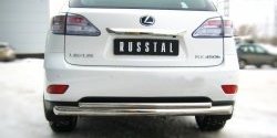 11 549 р. Защита заднего бампера (Ø76 и 42 мм, нержавейка) Russtal  Lexus RX ( 350,  450H,  270) (2008-2012)  с доставкой в г. Калуга. Увеличить фотографию 2