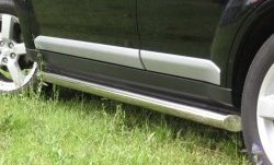 14 849 р. Защита порогов Russtal из круглой трубы диаметром 63 мм  Mitsubishi Outlander  XL (2005-2009) (Защита порогов с со скосами на торцах (вариант 1))  с доставкой в г. Калуга. Увеличить фотографию 1