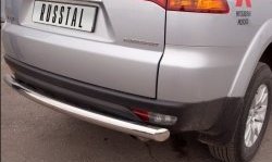 15 349 р. Защита заднего бампера (Ø76 мм, нержавейка) Russtal  Mitsubishi Pajero Sport  2 PB (2008-2013)  с доставкой в г. Калуга. Увеличить фотографию 2