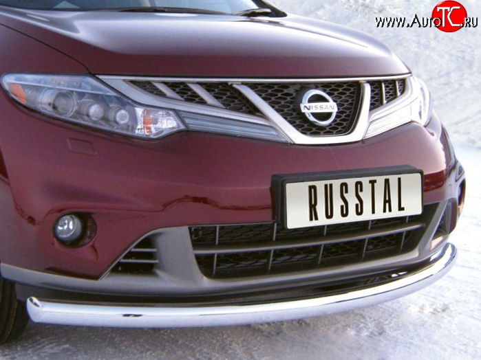 13 099 р. Одинарная защита переднего бампера Russtal (76 мм) Nissan Murano 2 Z51 рестайлинг (2010-2016)  с доставкой в г. Калуга