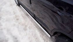 14 849 р. Защита порогов Russtal из трубы d63 мм с пластиковыми вставками для ног  Nissan Qashqai  1 (2010-2013) (Защита порогов с со скосами на торцах (вариант 1))  с доставкой в г. Калуга. Увеличить фотографию 5