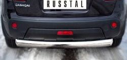 13 749 р. Защита заднего бампера (Ø76 мм, нержавейка) Russtal Nissan Qashqai 1 J10 рестайлинг (2010-2013)  с доставкой в г. Калуга. Увеличить фотографию 1