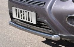 9 199 р. Одинарная защита переднего бампера Russtal диаметром 76 мм Nissan X-trail 2 T31 рестайлинг (2010-2015)  с доставкой в г. Калуга. Увеличить фотографию 2