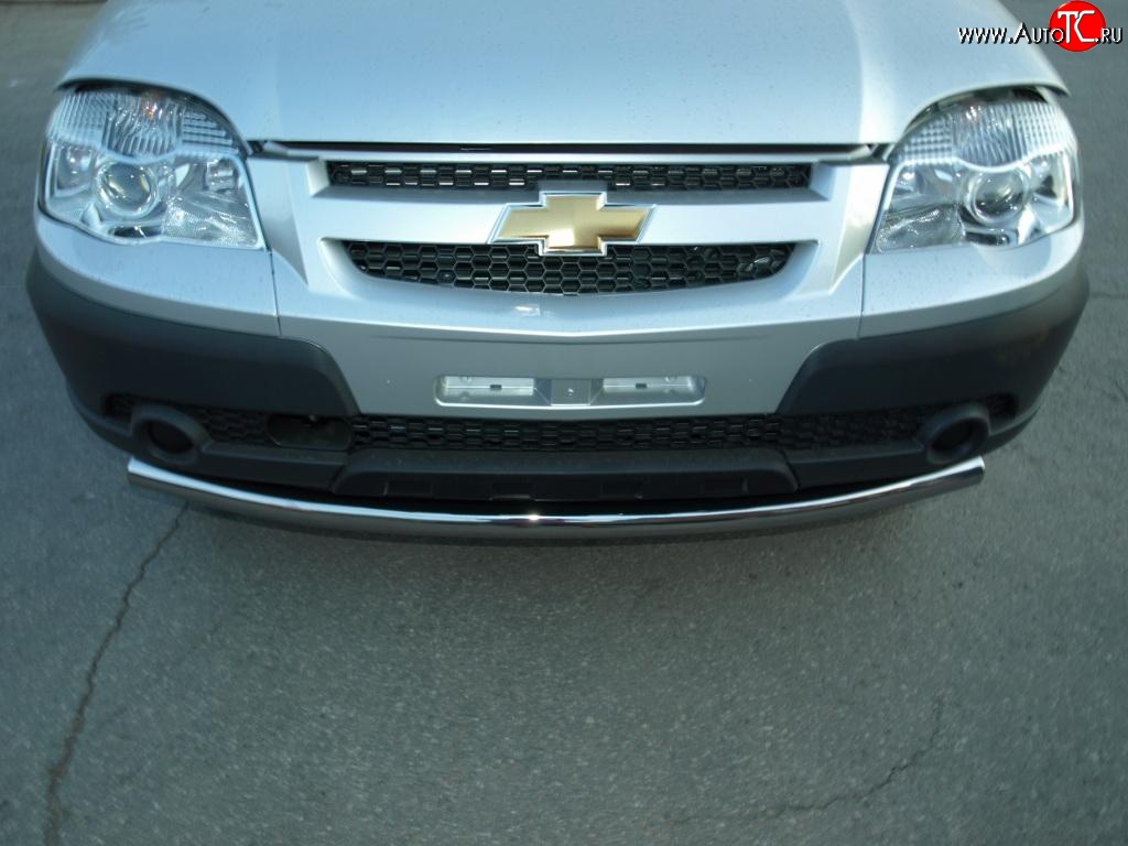 3 499 р. Защита переднего бампера Metall-Design 63 мм  Chevrolet Niva  2123 (2009-2020), Лада 2123 (Нива Шевроле) (2009-2021) (Сталь с покрытием, цвет серебристый)  с доставкой в г. Калуга