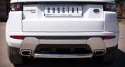 15 999 р. Защита заднего бампера (Ø76 мм, нержавейка, Dynamic) Russtal  Land Rover Range Rover Evoque  1 L538 (2011-2018)  с доставкой в г. Калуга. Увеличить фотографию 1