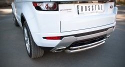 19 699 р. Защита заднего бампера (DYNAMIC, Ø76 и 42 мм, нержавейка) Russtal  Land Rover Range Rover Evoque  1 L538 (2011-2018)  с доставкой в г. Калуга. Увеличить фотографию 4