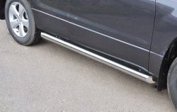 19 949 р. Защита порогов Russtal из круглой трубы диаметром 63 мм  Suzuki Grand Vitara  JT 5 дверей (2005-2008) (Защита порогов с со скосами на торцах (вариант 1))  с доставкой в г. Калуга. Увеличить фотографию 1