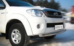 12 999 р. Одинарная защита переднего бампера Russtal диаметром 63 мм  Toyota Hilux  AN10,AN20 (2008-2011)  с доставкой в г. Калуга. Увеличить фотографию 2