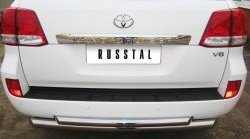 19 899 р. Защита заднего бампера (Ø76 и 63 мм, нержавейка) Russtal  Toyota Land Cruiser  200 (2007-2012)  с доставкой в г. Калуга. Увеличить фотографию 1